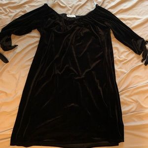 Velvet Off Shoulder Dress